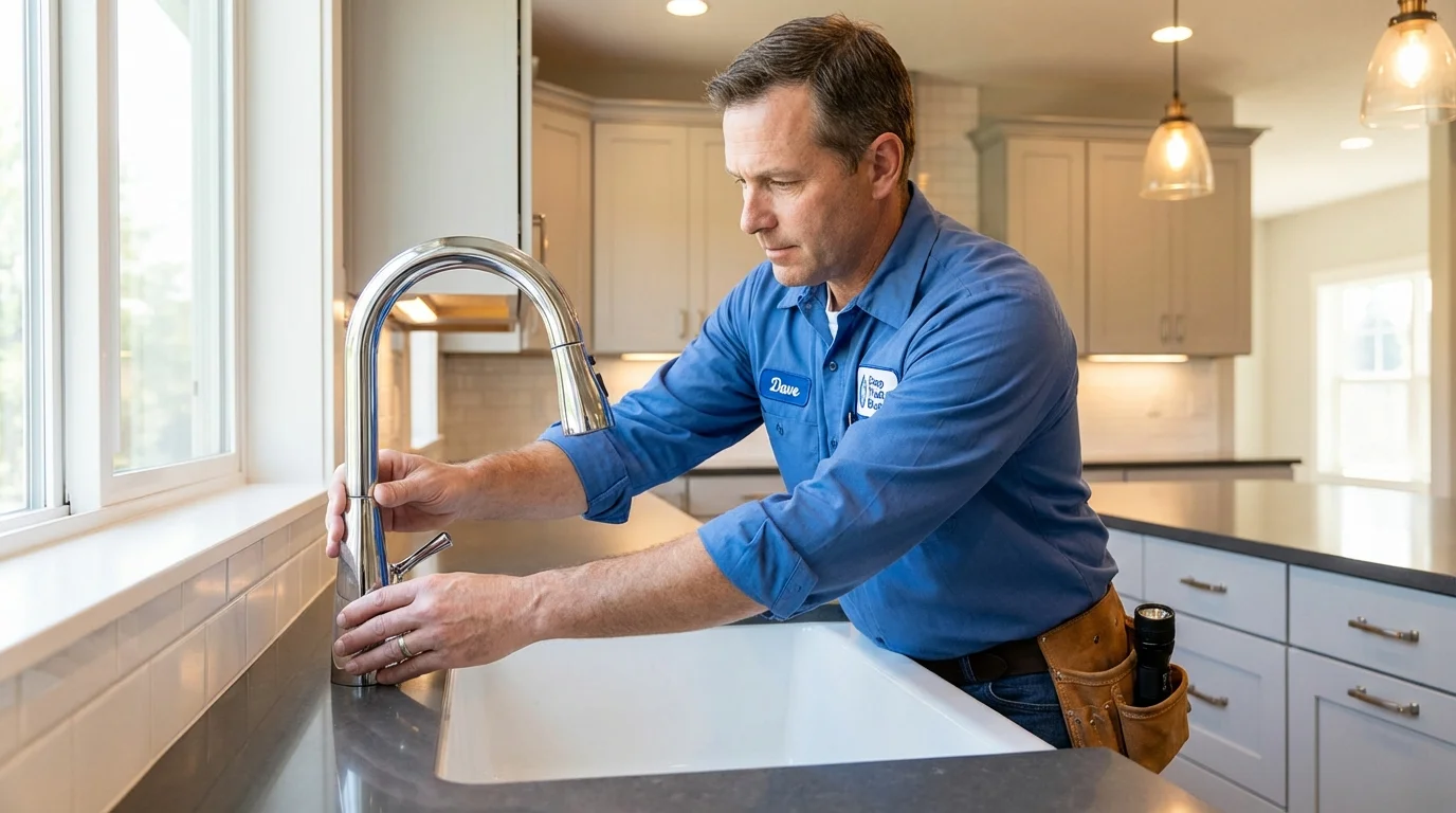 Kitchen faucet installation by Johns Plumbing LLC in Cleveland