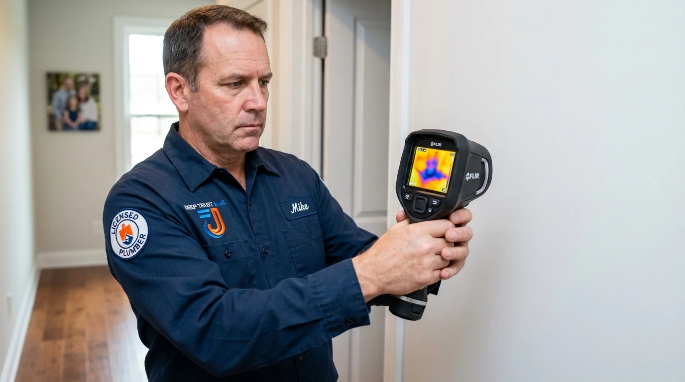 Thermal imaging leak detection by Johns Plumbing LLC in Cleveland